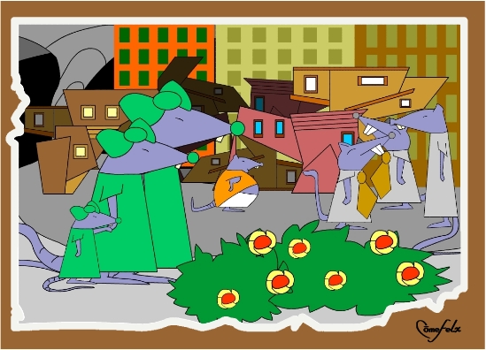 ilustração do conto o rato-contador