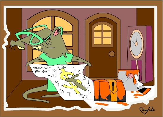 ilustração do conto o rato-contador