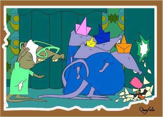 ilustração do conto o rato-contador