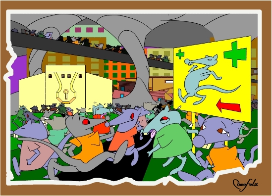 ilustração do conto o rato-contador